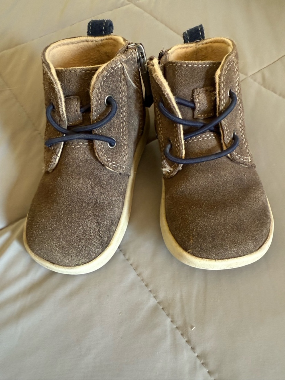 UGG Kids Brown Suede Lace-Up Ankle Boots